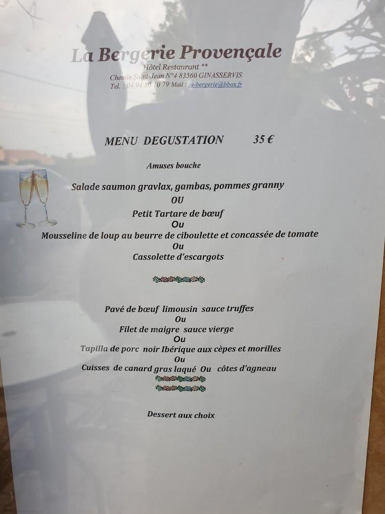 La Bergerie Provençale - Menu Image 2